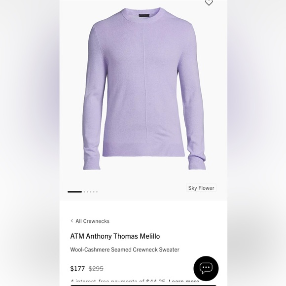 🔥GTC🔥ATM Anthony Thomas Melillo 100% Cashmere Sweater. - Picture 2 of 7